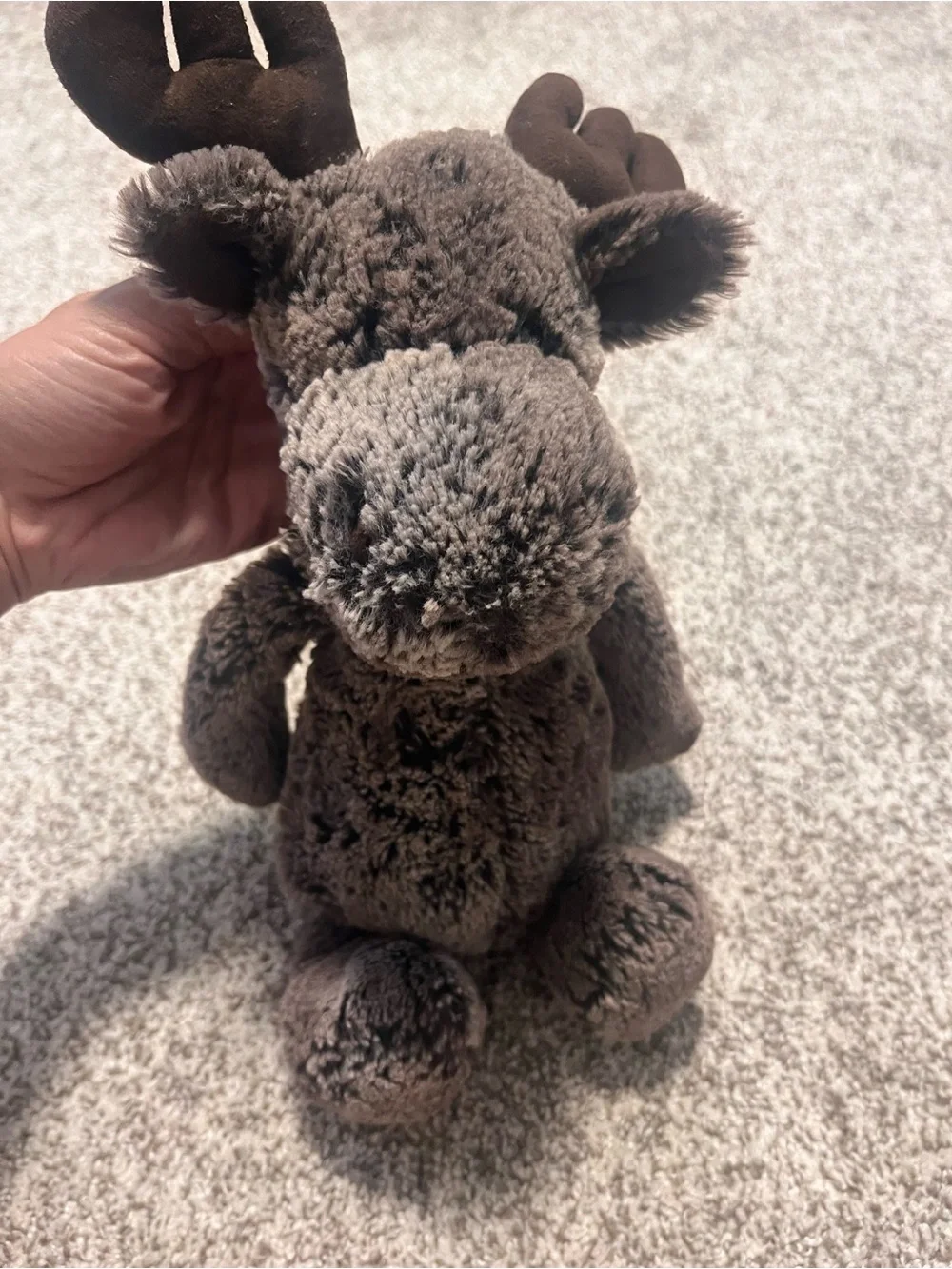 Jellycat London Moose Plush Gray Brown Antlers Woodland Stuffed Animal